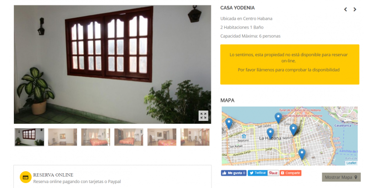 Diseño Web Reserva de Alojamientos Cuba