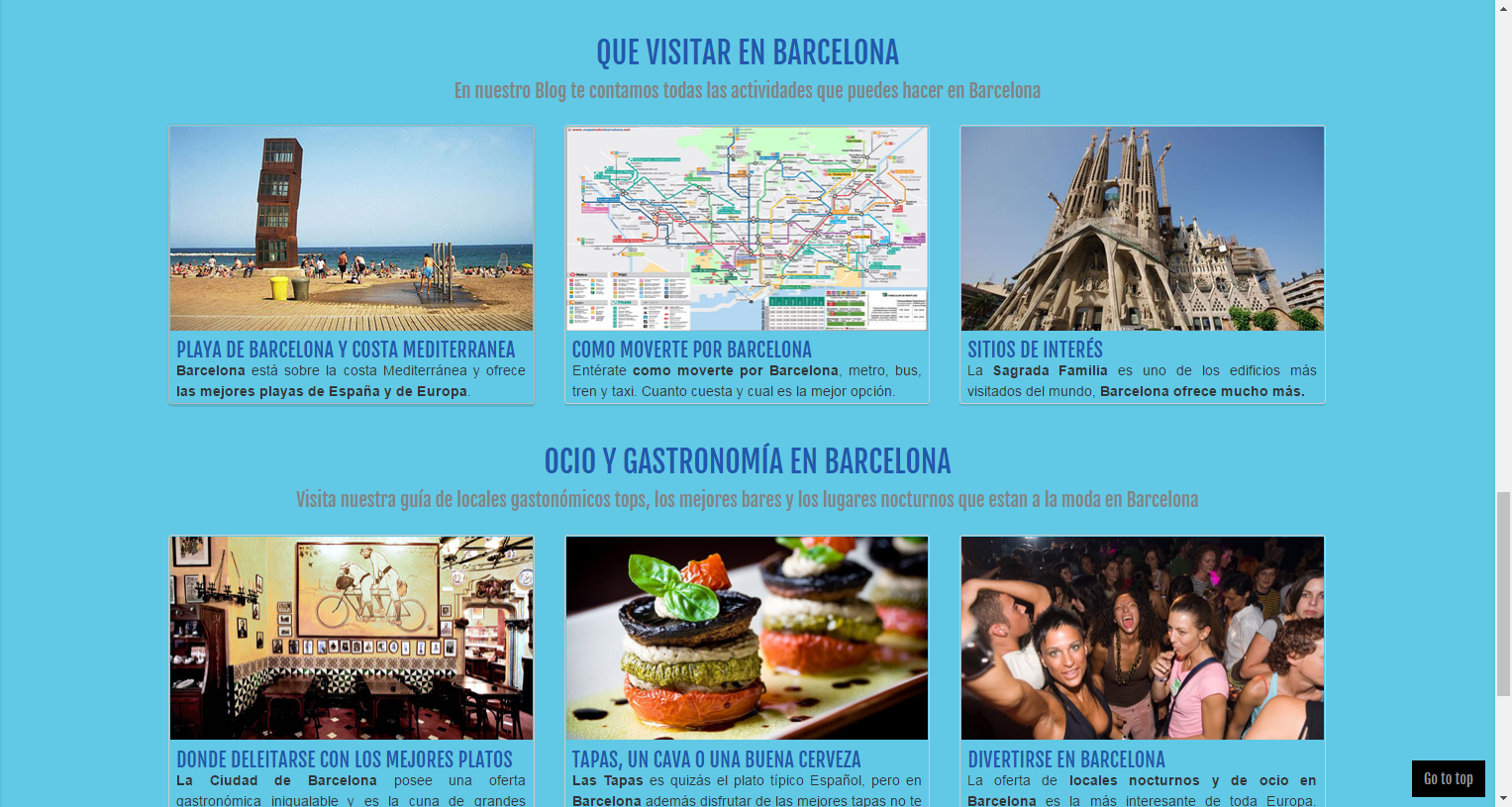 Diseño Web Reserva de Alojamientos Barcelona