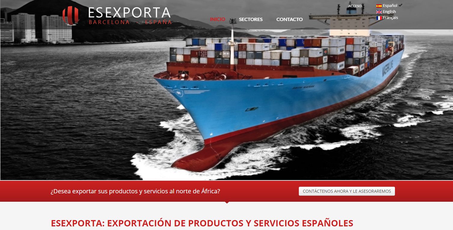 Diseño de página web Agencia Exportadora