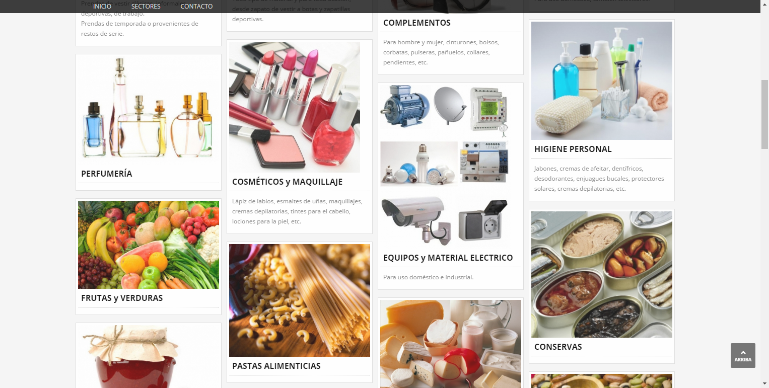 Diseño de página web Agencia Exportadora