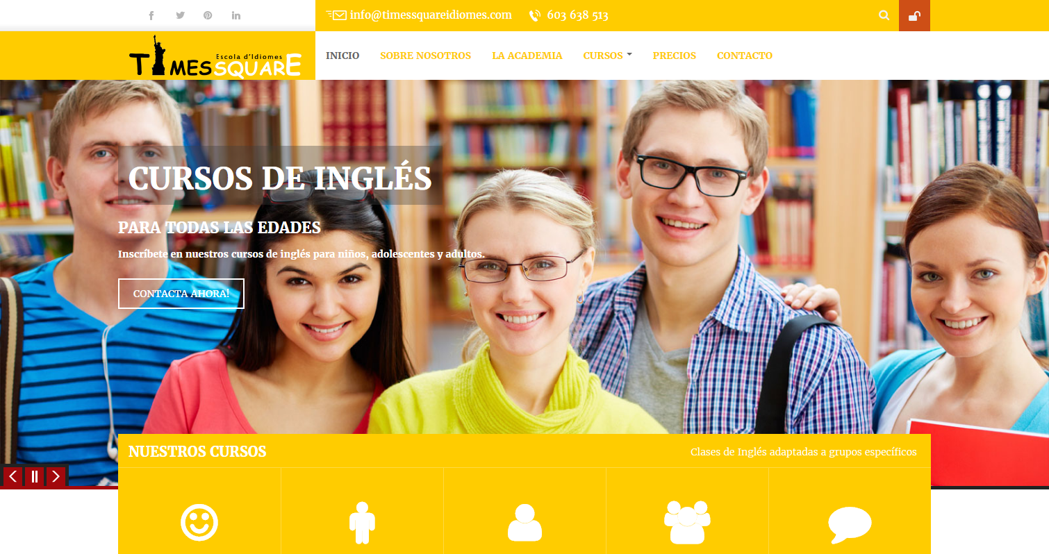 Diseño Página Web Escuela Idiomas
