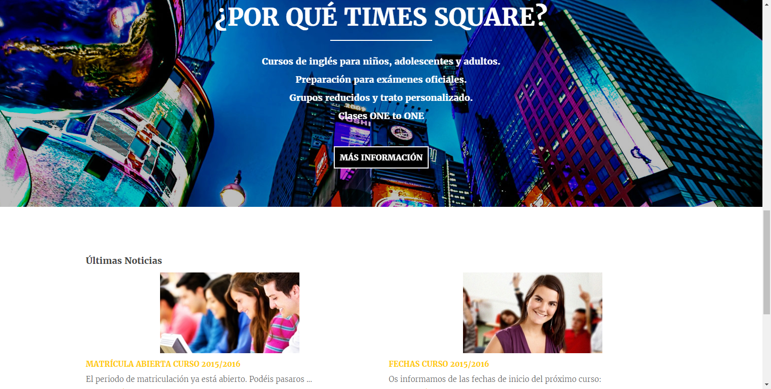 Diseño Página Web Escuela Idiomas