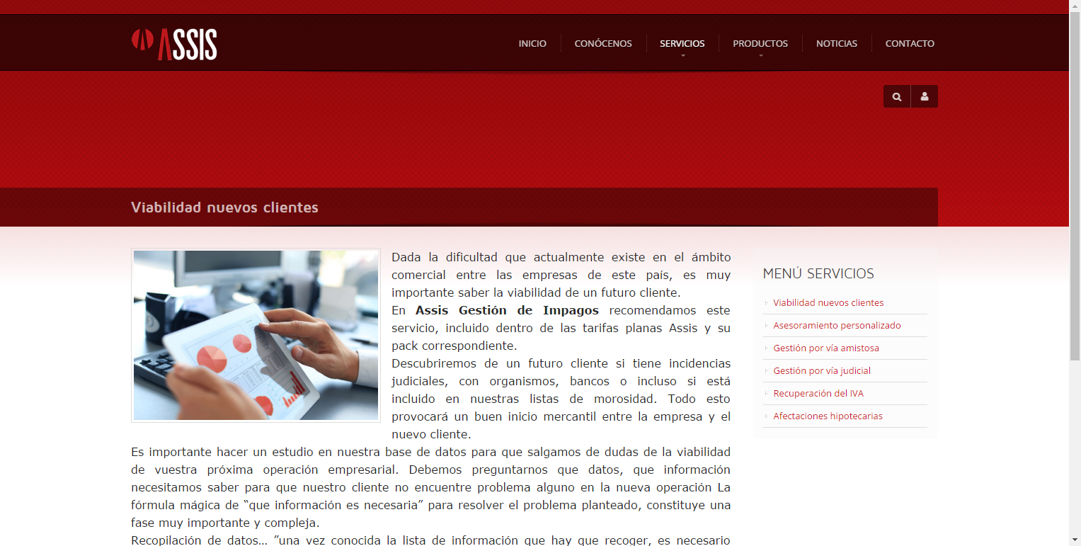 Diseño Web Empresa Cobro a Morosos