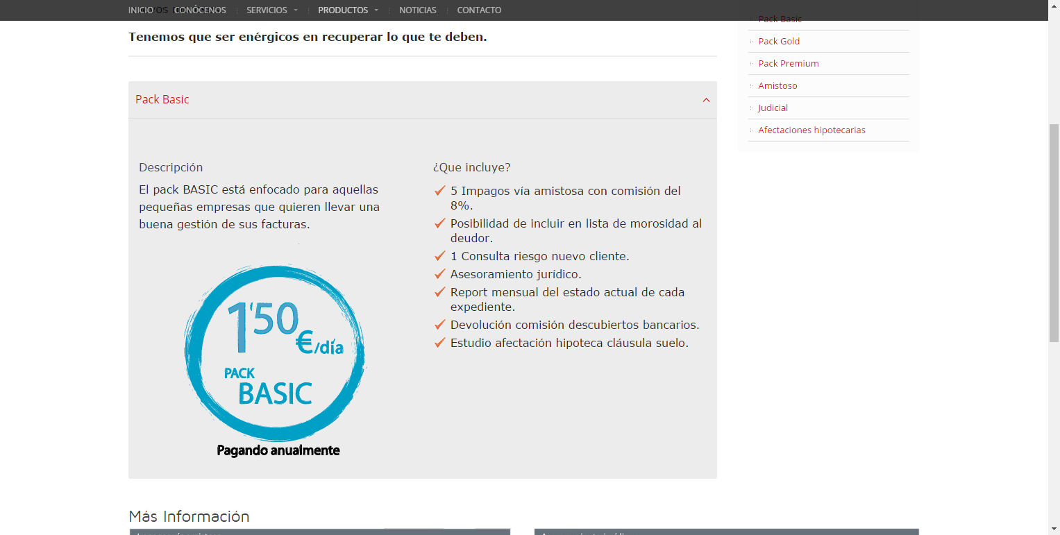 Diseño Web Empresa Cobro a Morosos