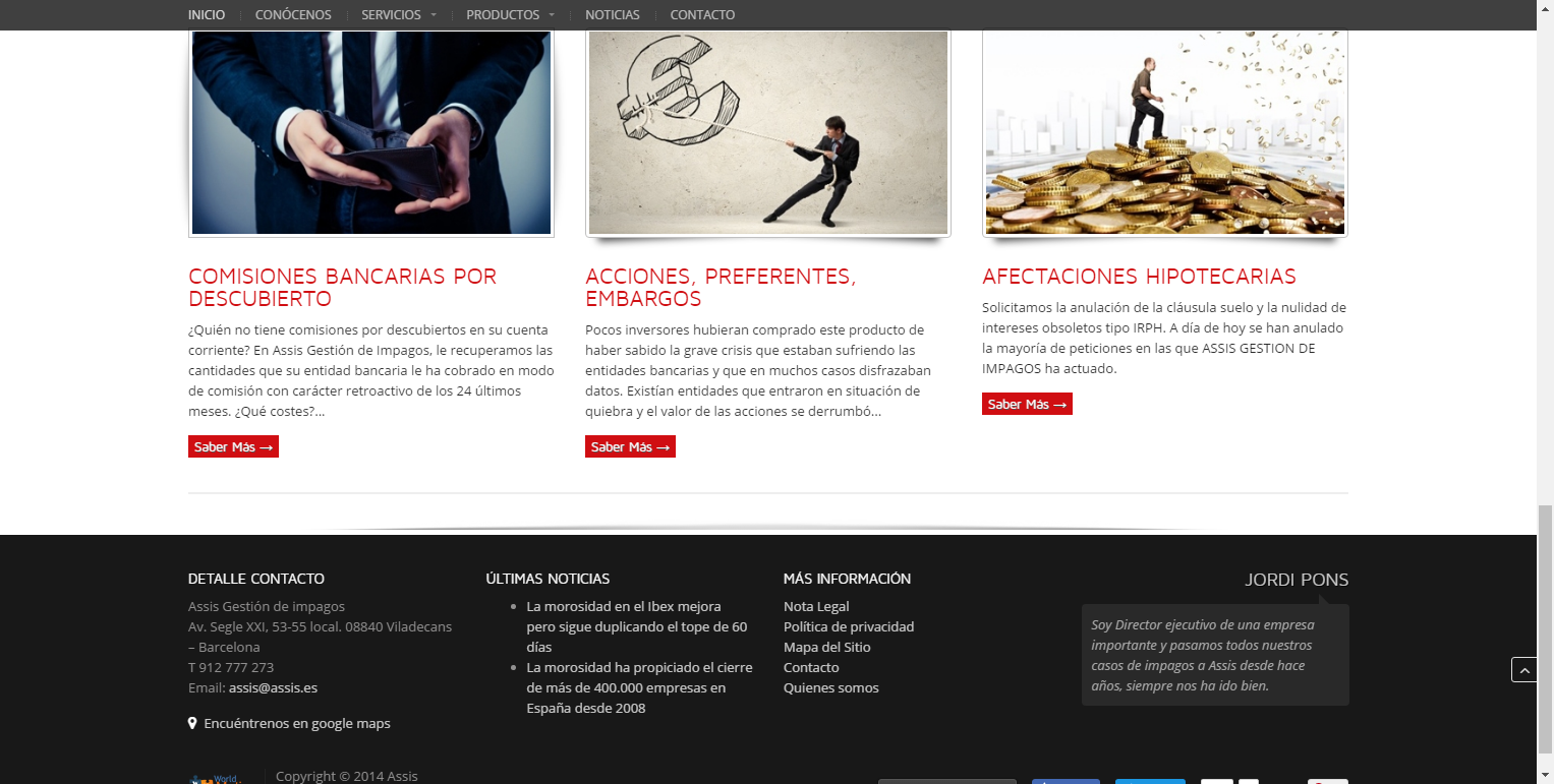 Diseño Web Empresa Cobro a Morosos