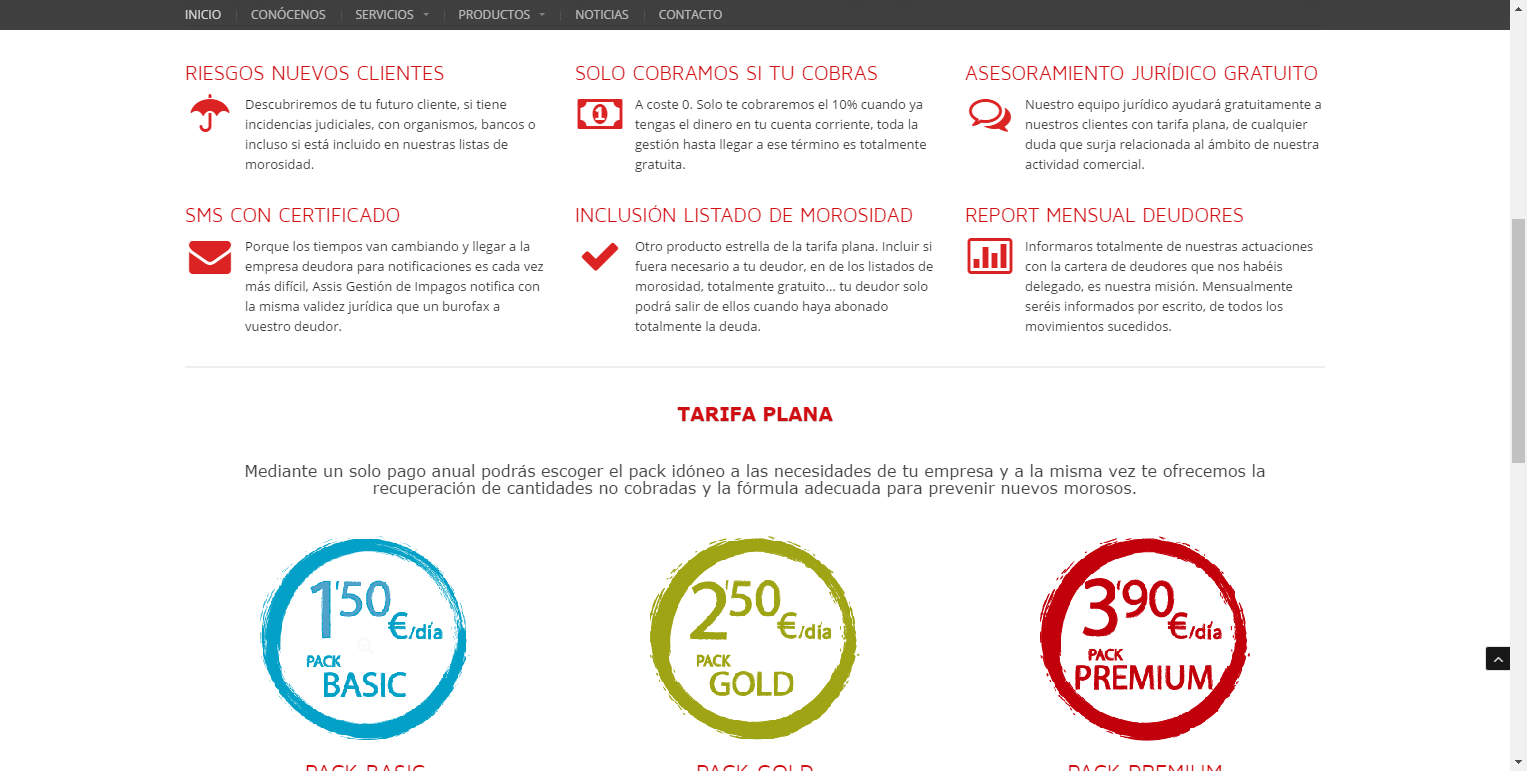 Diseño Web Empresa Cobro a Morosos