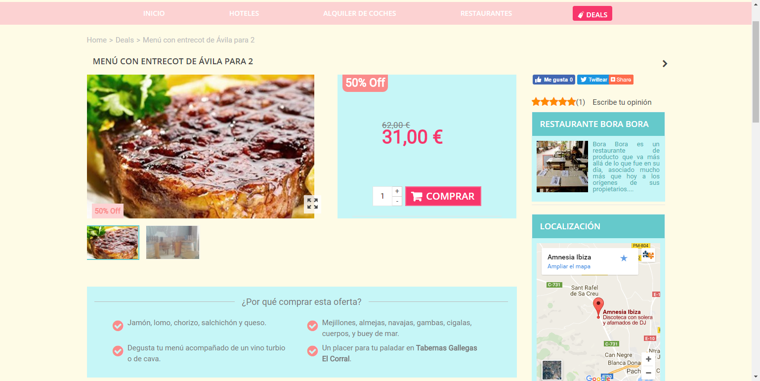 Diseño Web Página de cupones