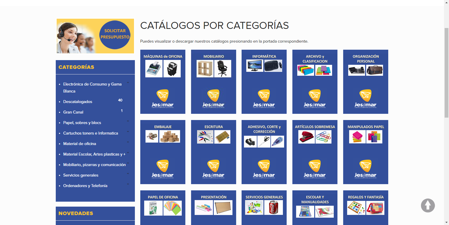 Diseño Tienda Online Material de Oficina