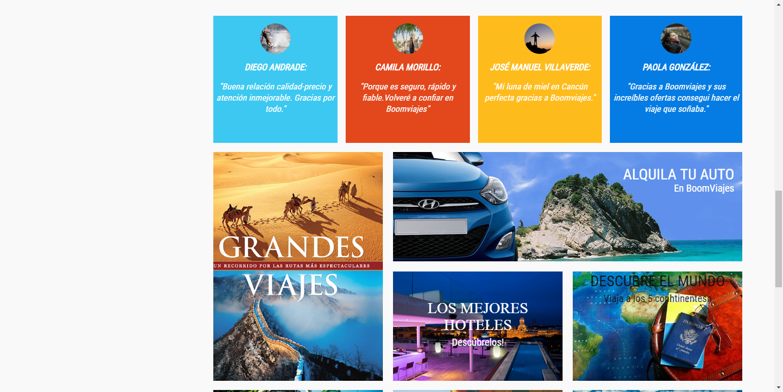 Creación web Agencia de viajes
