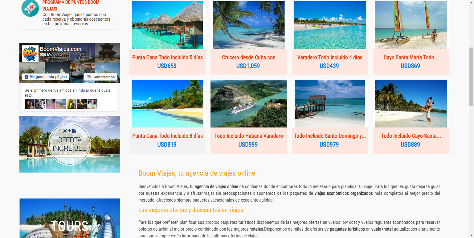Creación web Agencia de viajes