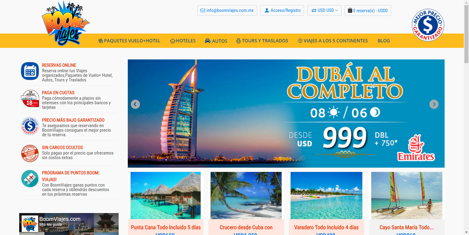 Creación web Agencia de viajes