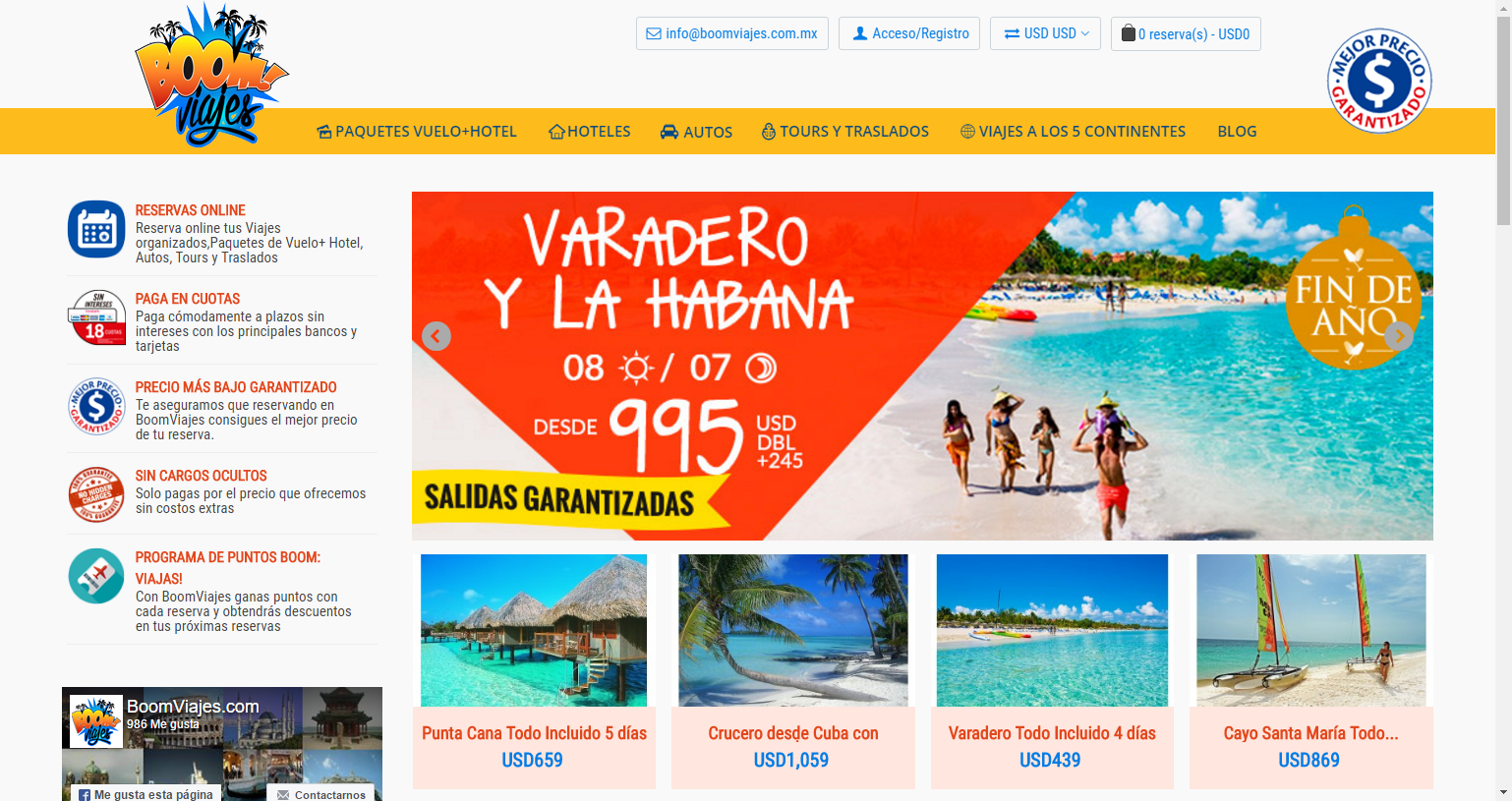 Creación web Agencia de viajes