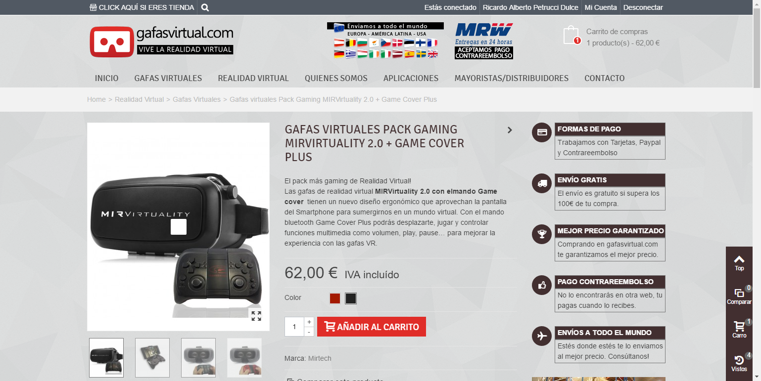 Creación de Tienda online realidad virtual