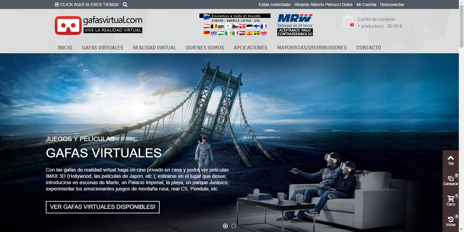 Creación de Tienda online realidad virtual