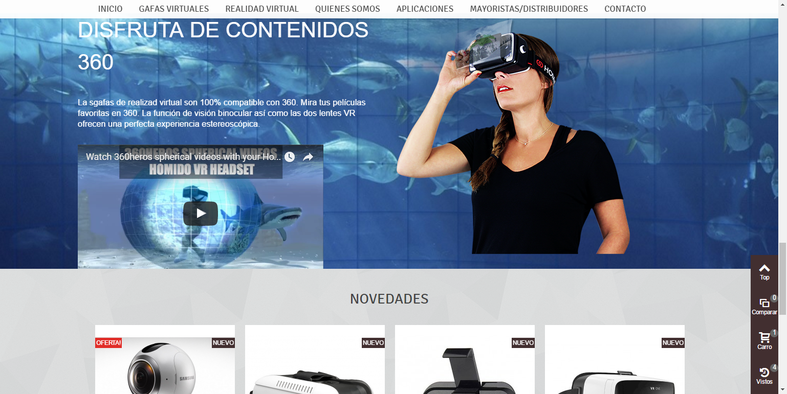 Creación de Tienda online realidad virtual