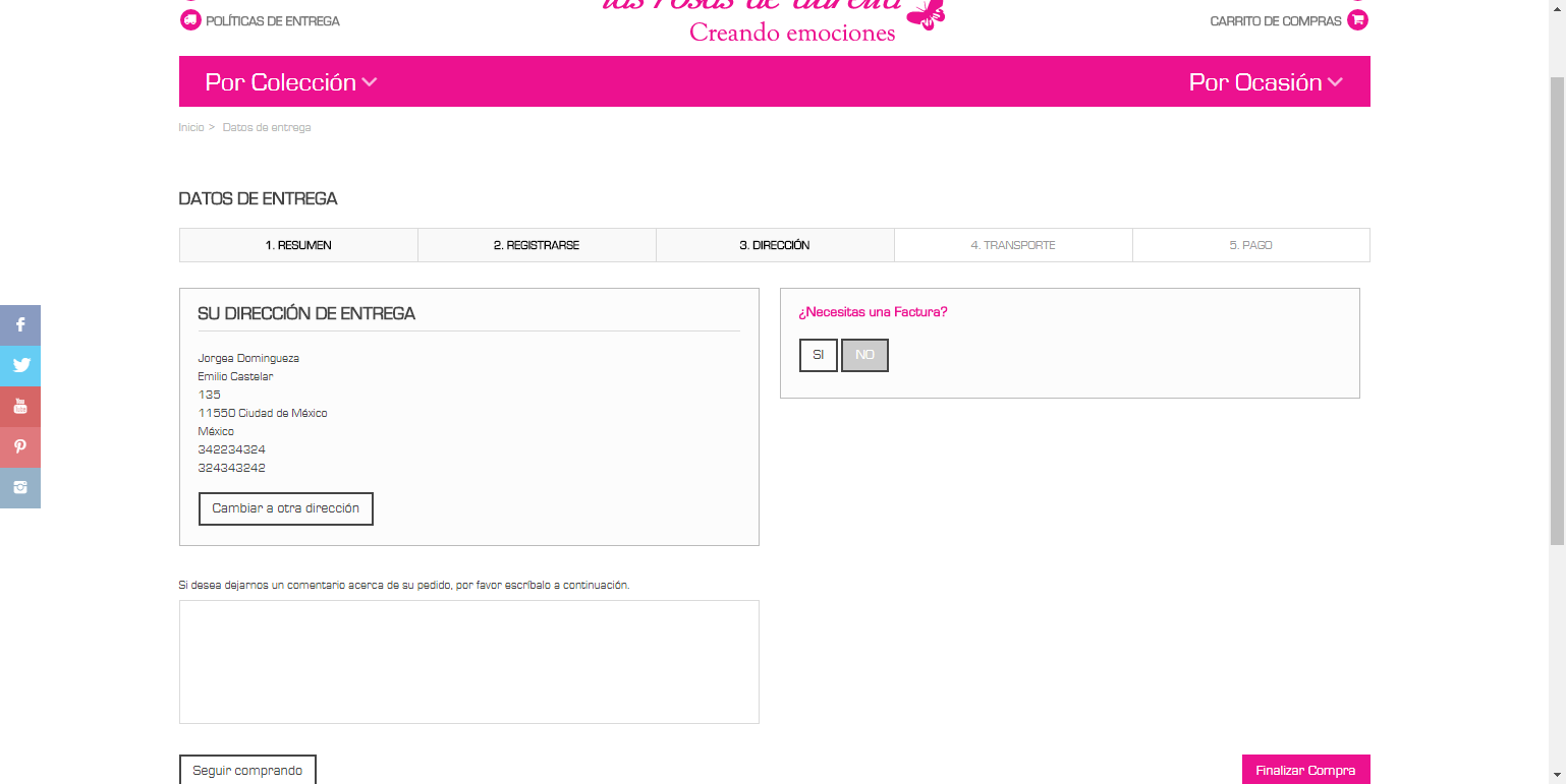 Diseño Tienda Virtual Venta de Flores