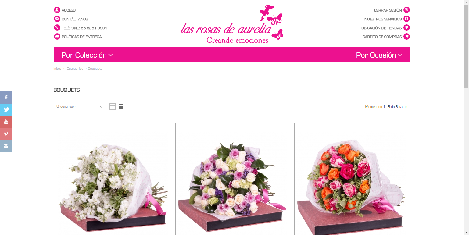 Diseño Tienda Virtual Venta de Flores