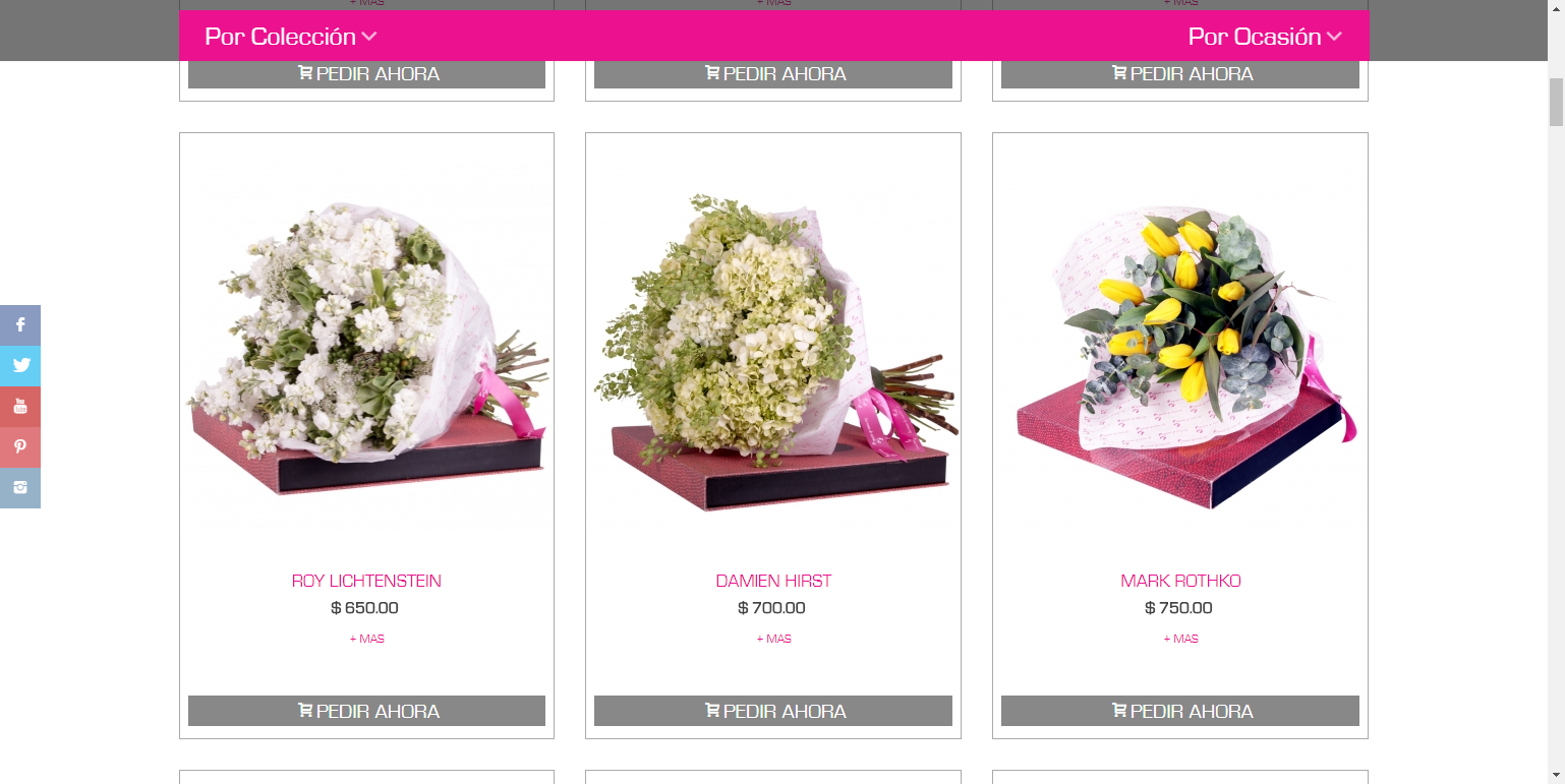 Diseño Tienda Virtual Venta de Flores