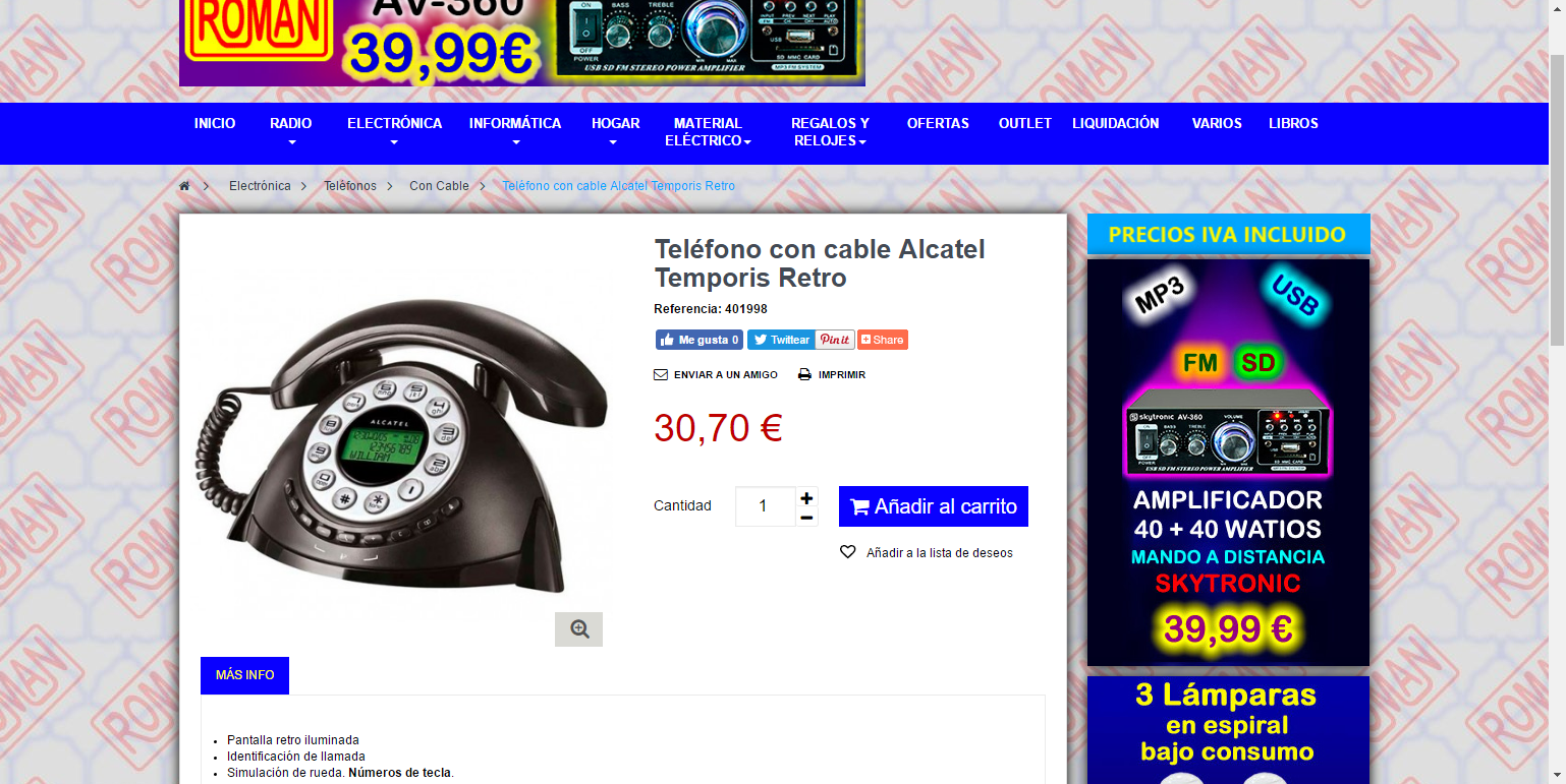Diseño Tienda Virtual Productos de Electrónica