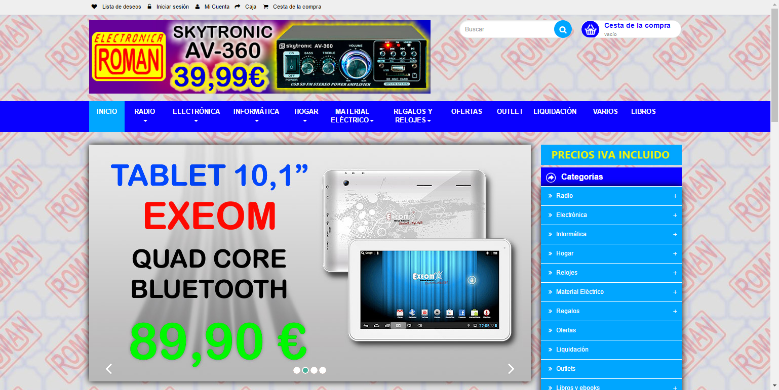 Diseño Tienda Virtual Productos de Electrónica