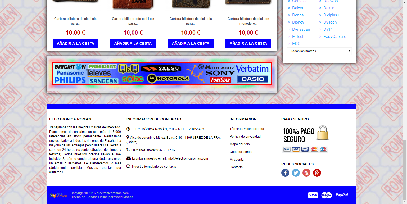 Diseño Tienda Virtual Productos de Electrónica