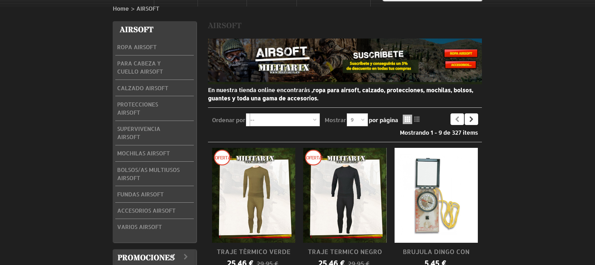 Diseño Tienda Online Armas