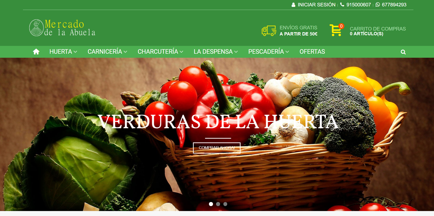 Diseño Tienda Alimentación Online