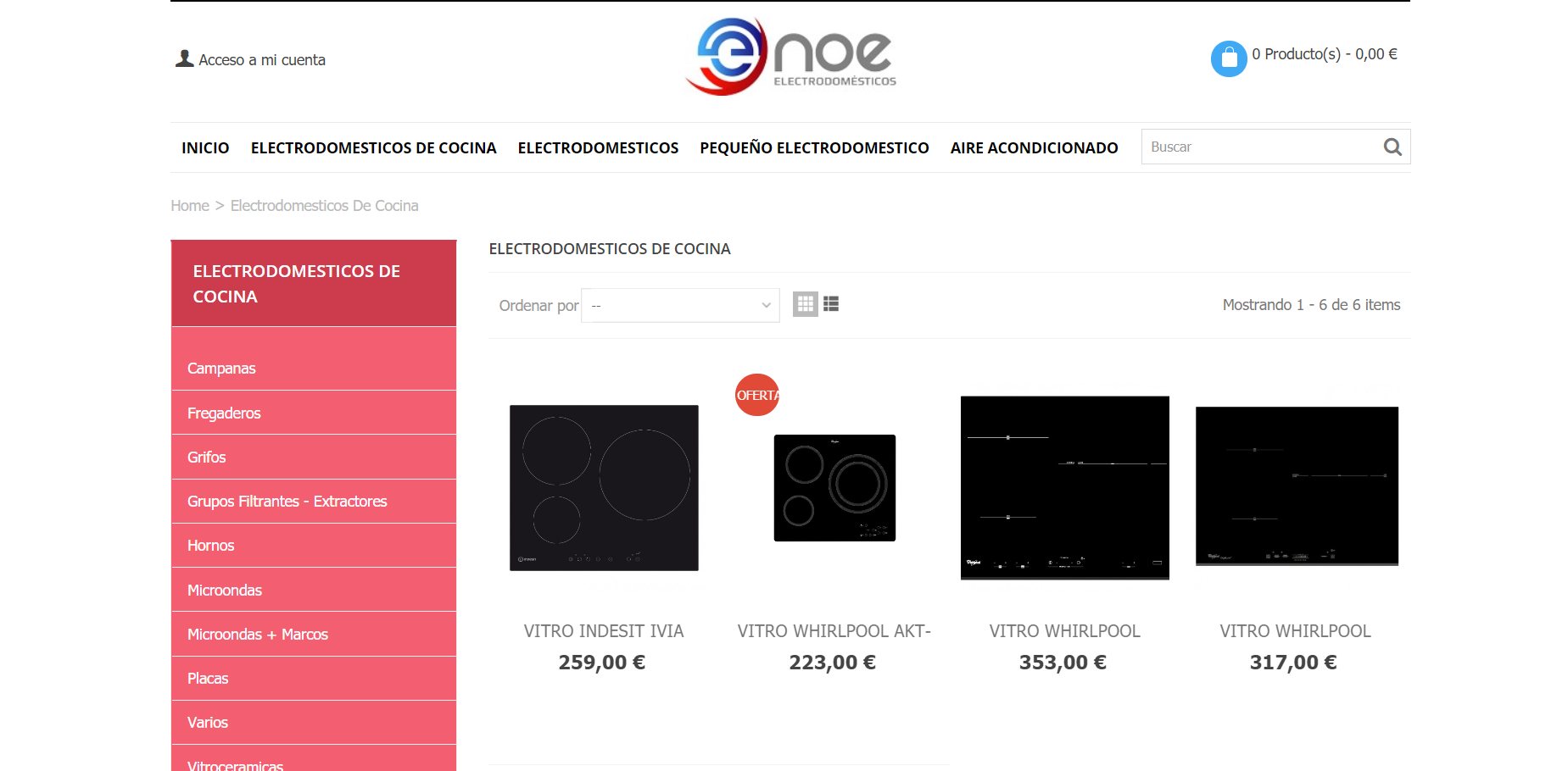 Diseño Tienda Online Electrodomésticos