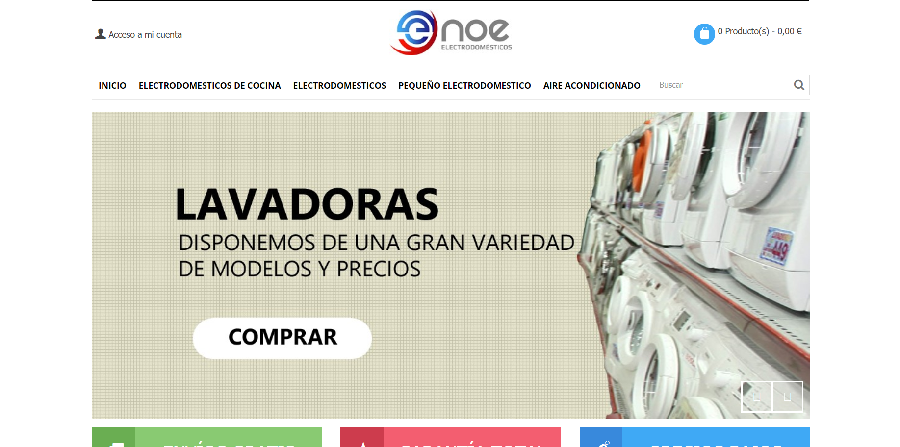 Diseño Tienda Online Electrodomésticos