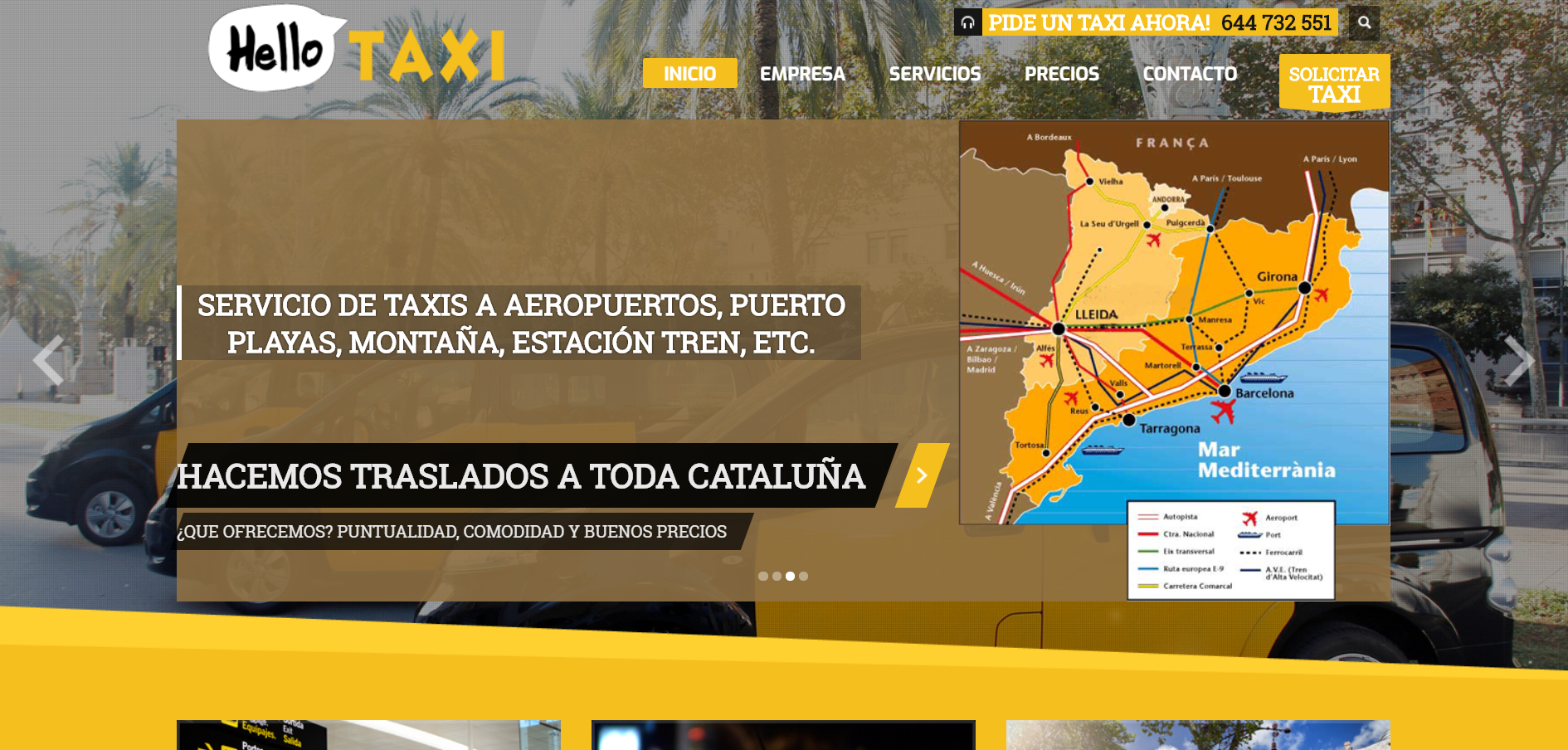 Diseño Web Servicios de Taxis Barcelona