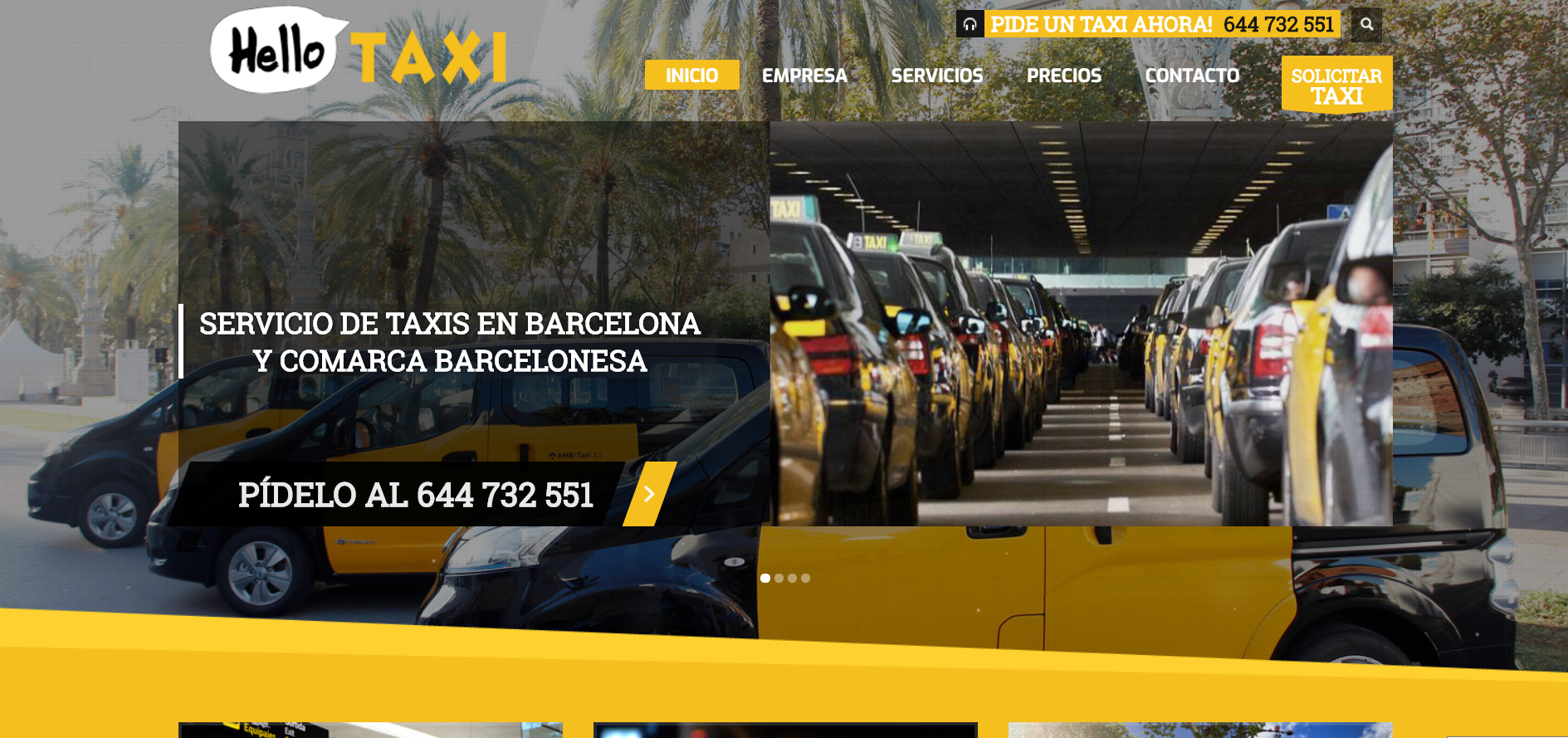 Diseño Web Servicios de Taxis Barcelona