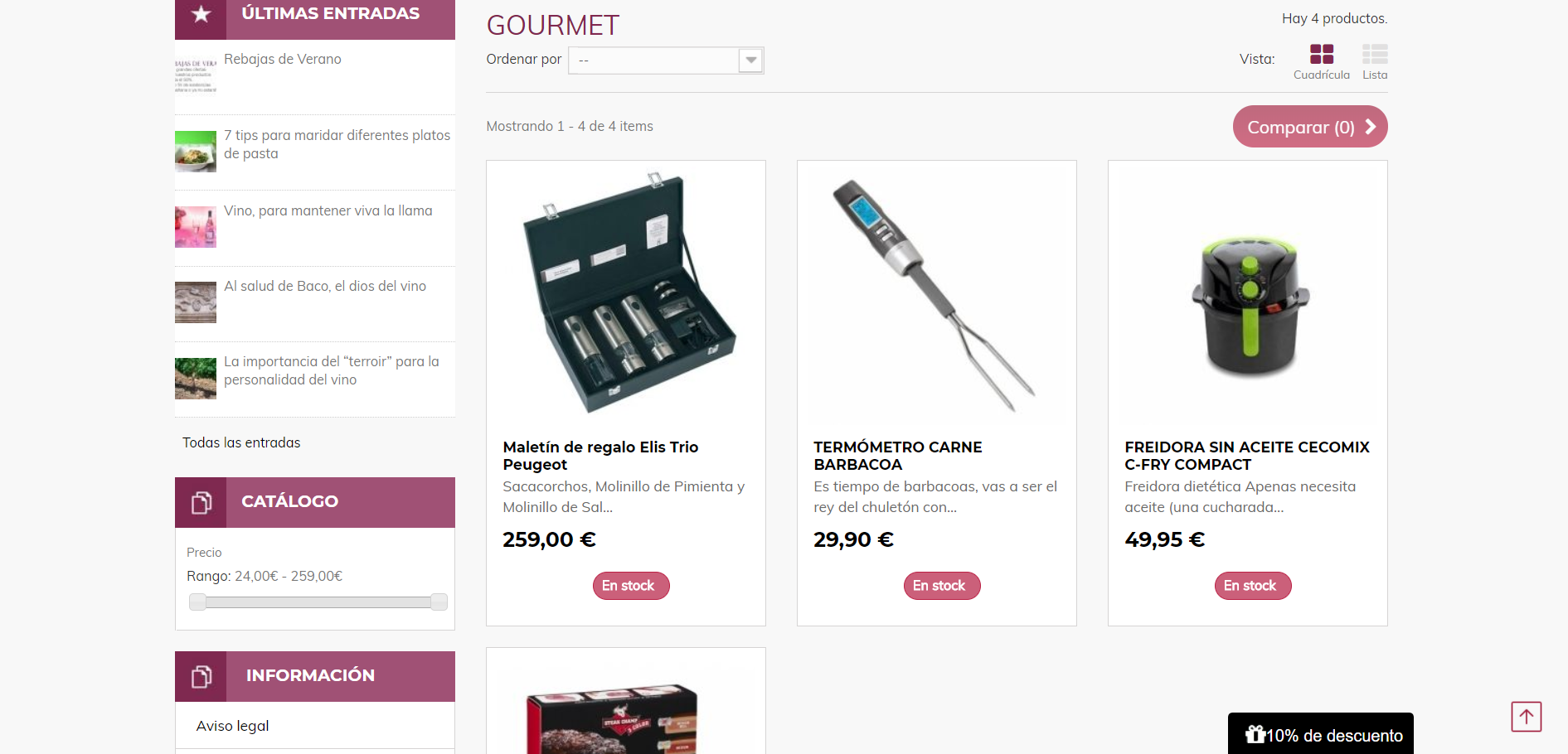 Diseño Tienda Online Vinos
