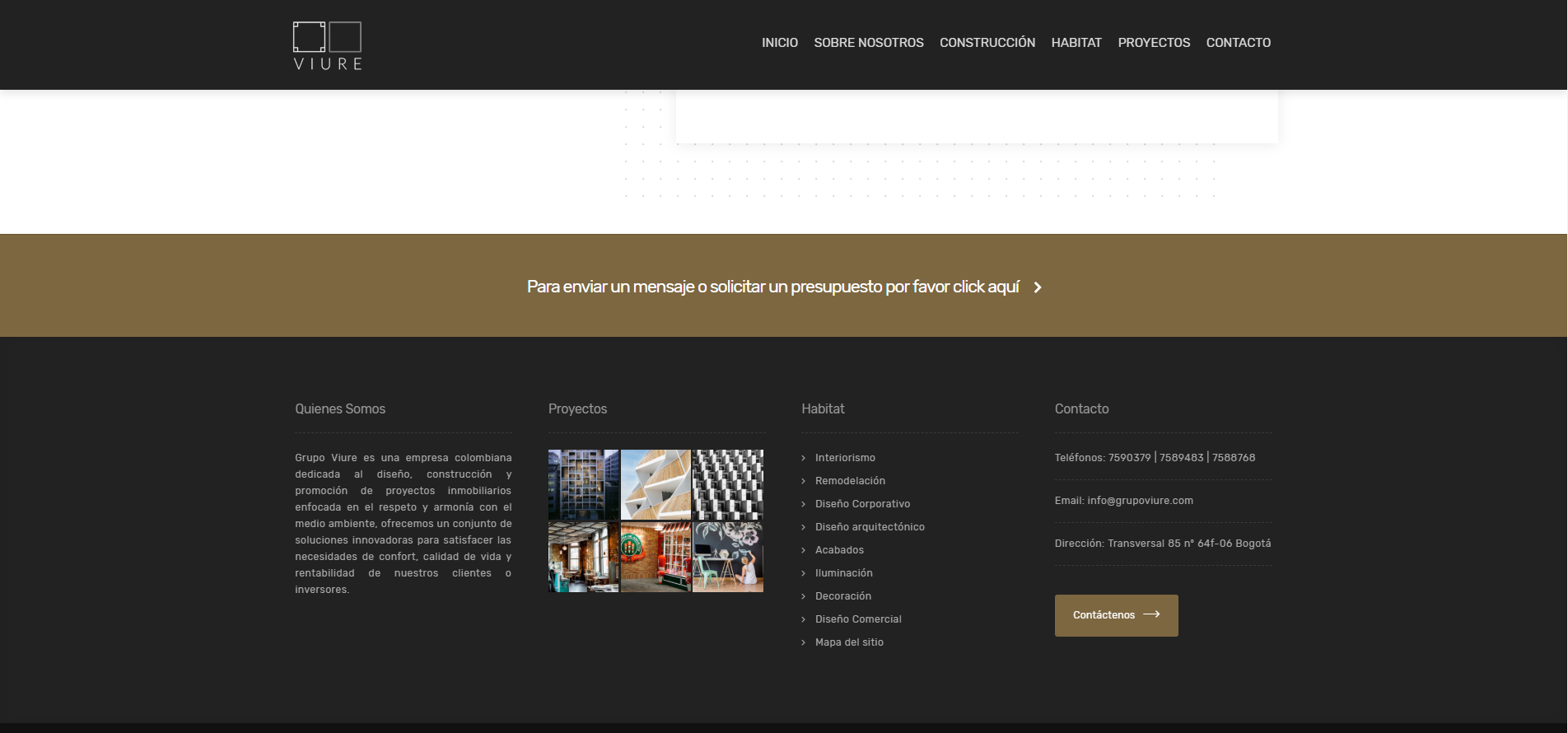 Diseño Web Arquitectura e Interiorismo