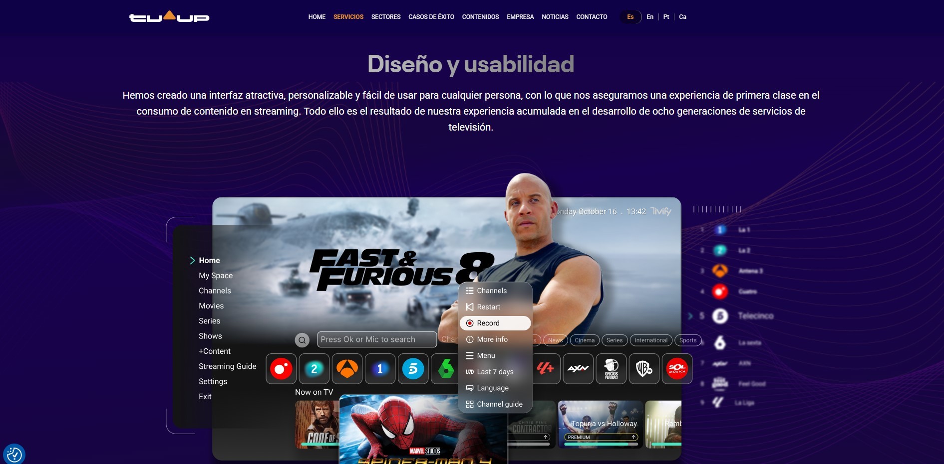 Creación de Sitio web TV en streaming