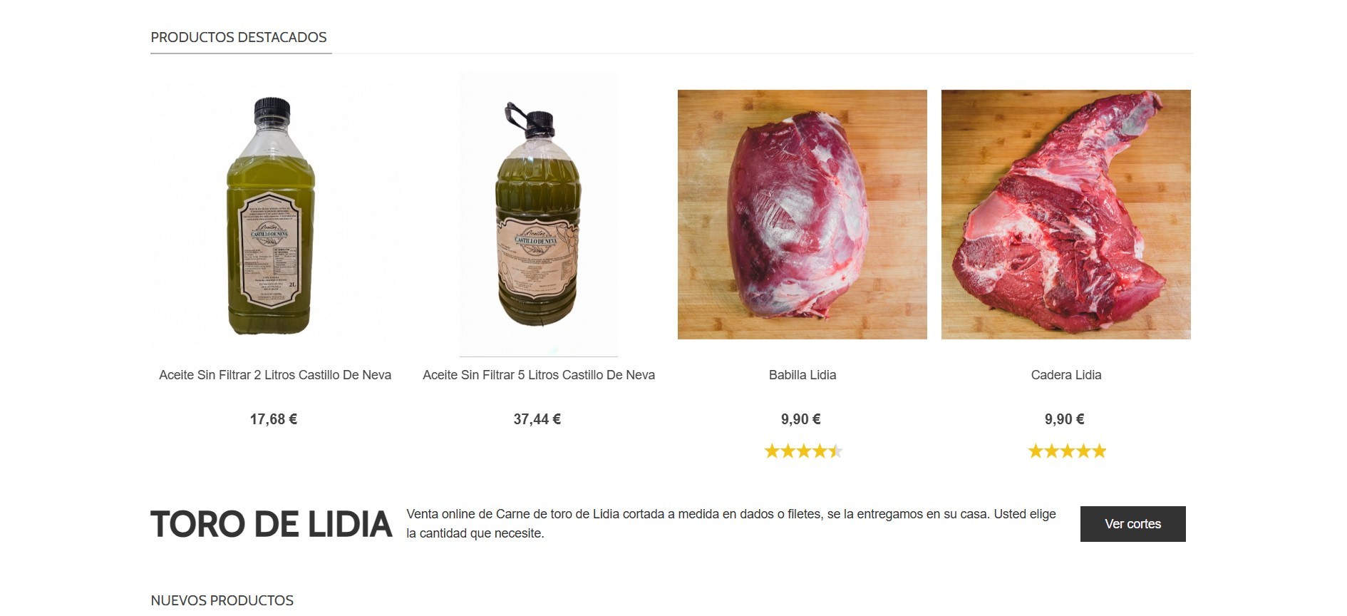 Diseño  Web Tienda Online Carnicería