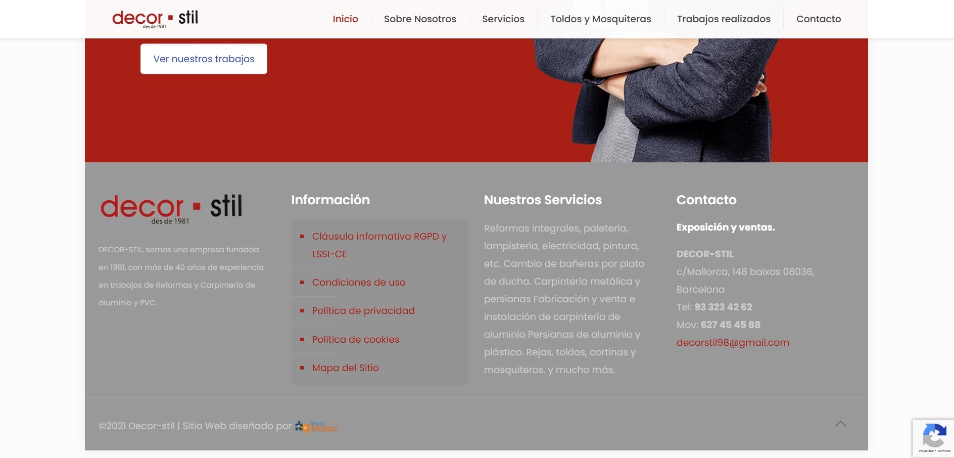 Diseño web Ventanas y Persianas Barcelona