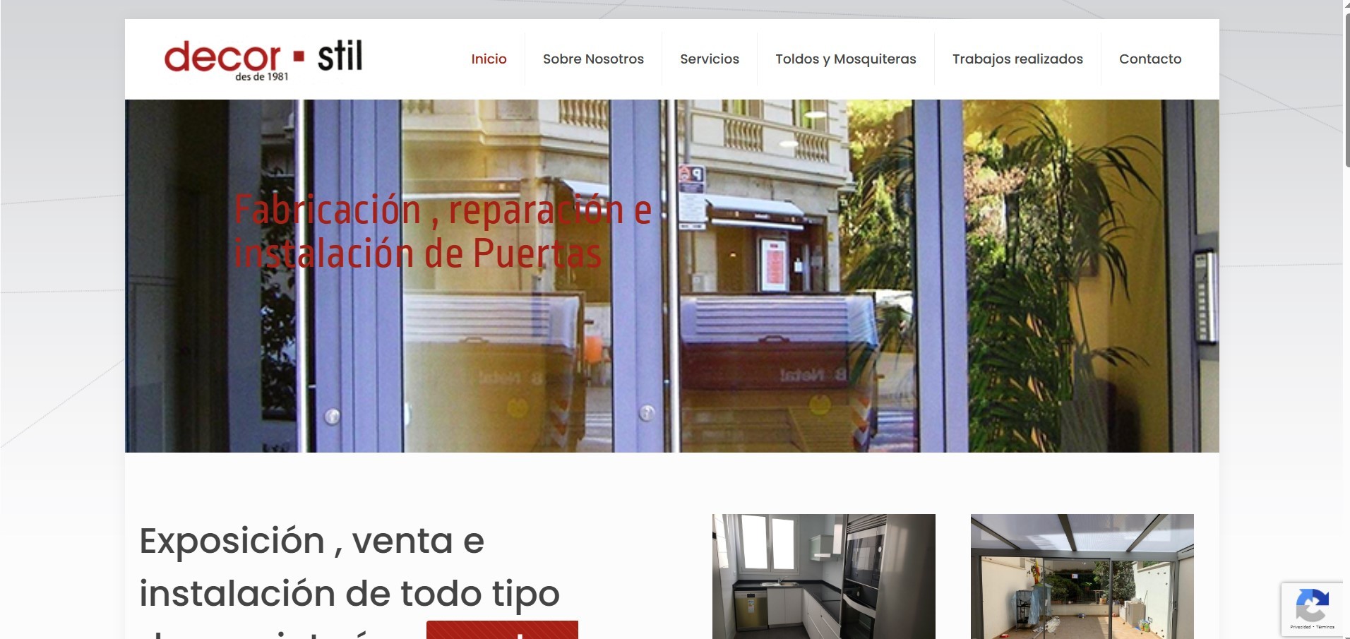 Diseño web Ventanas y Persianas Barcelona