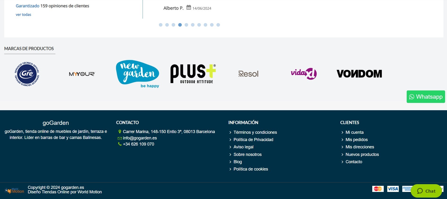 Diseño Tienda Online Muebles de Jadín