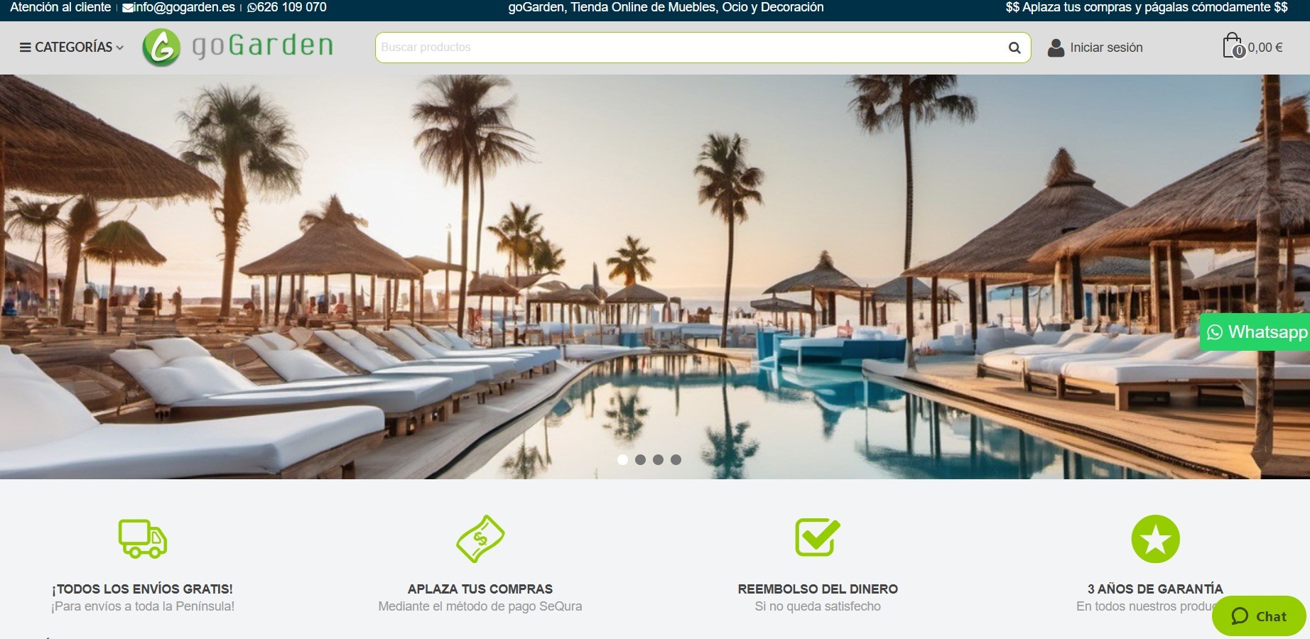 Diseño Tienda Online Muebles de Jadín
