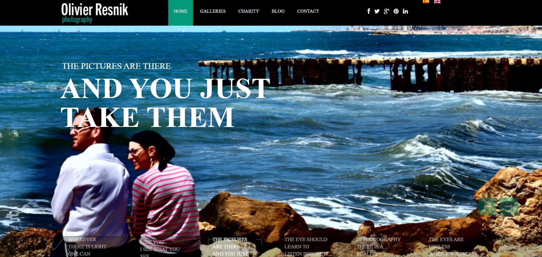 Diseño Página web Agencia Fotografía