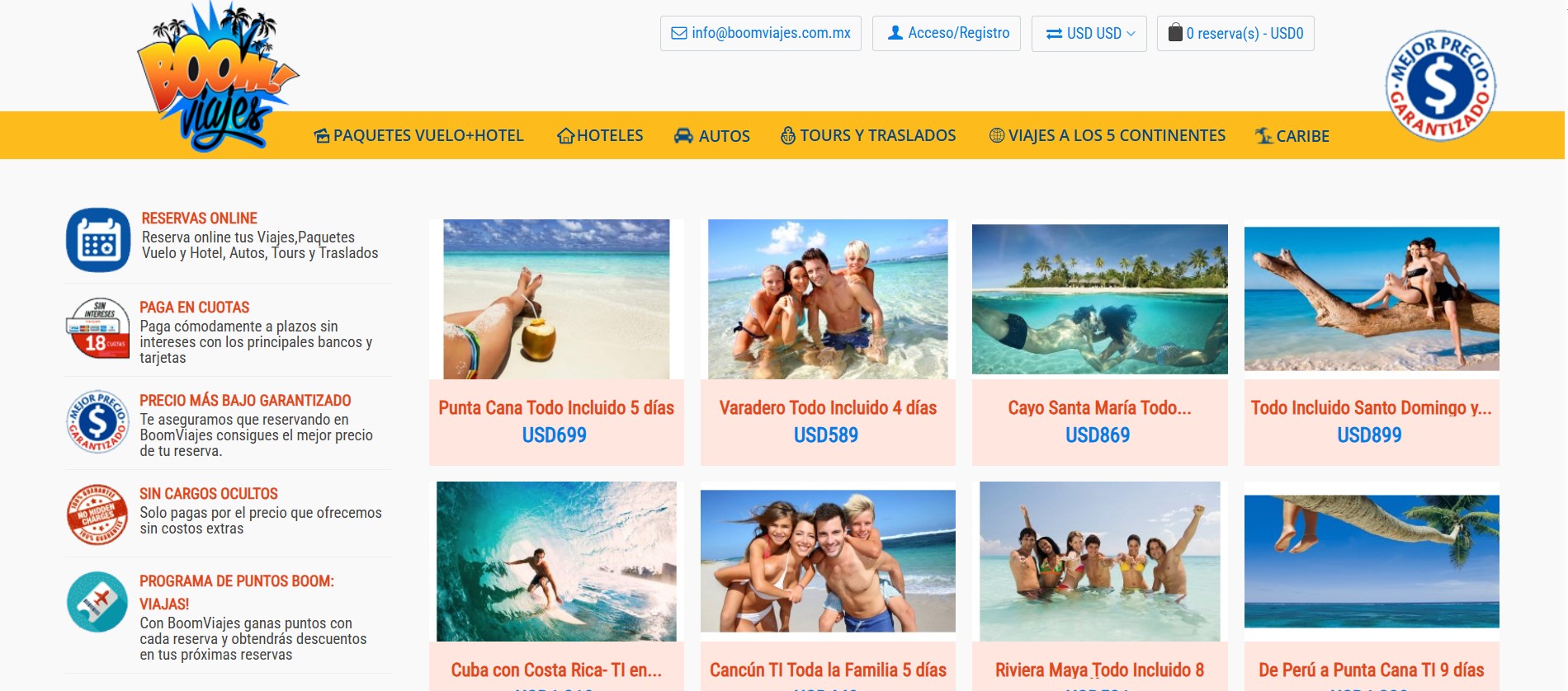 Creación web Agencia de viajes
