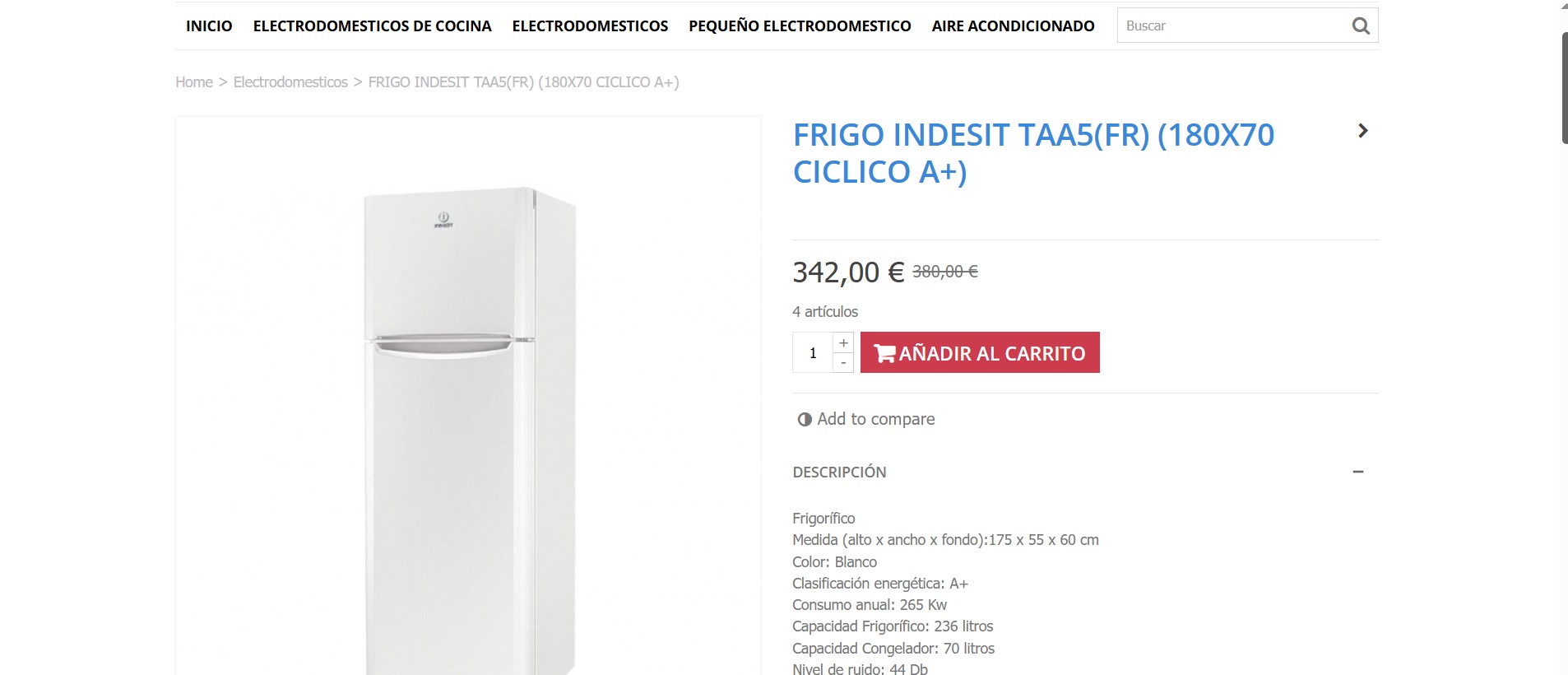 Diseño Tienda Online Electrodomésticos