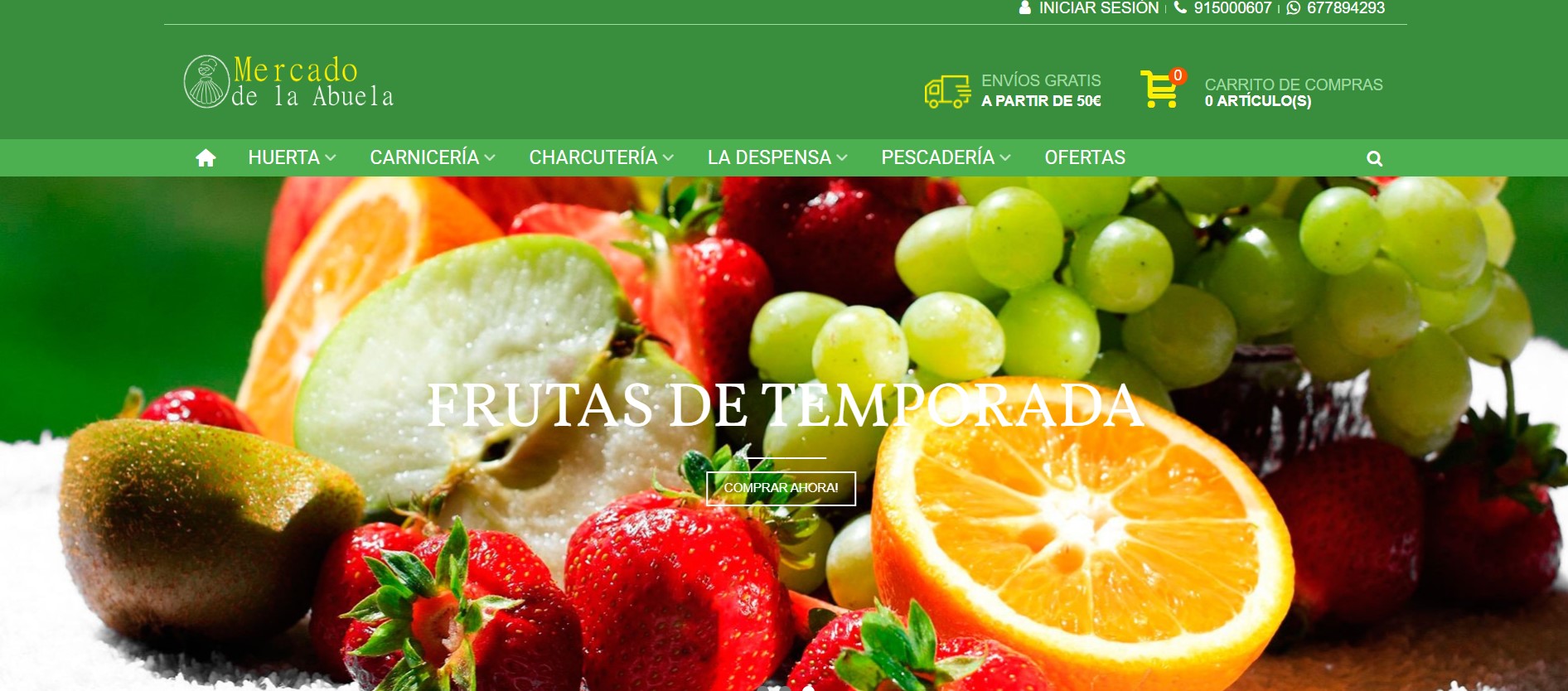 Diseño Tienda Alimentación Online