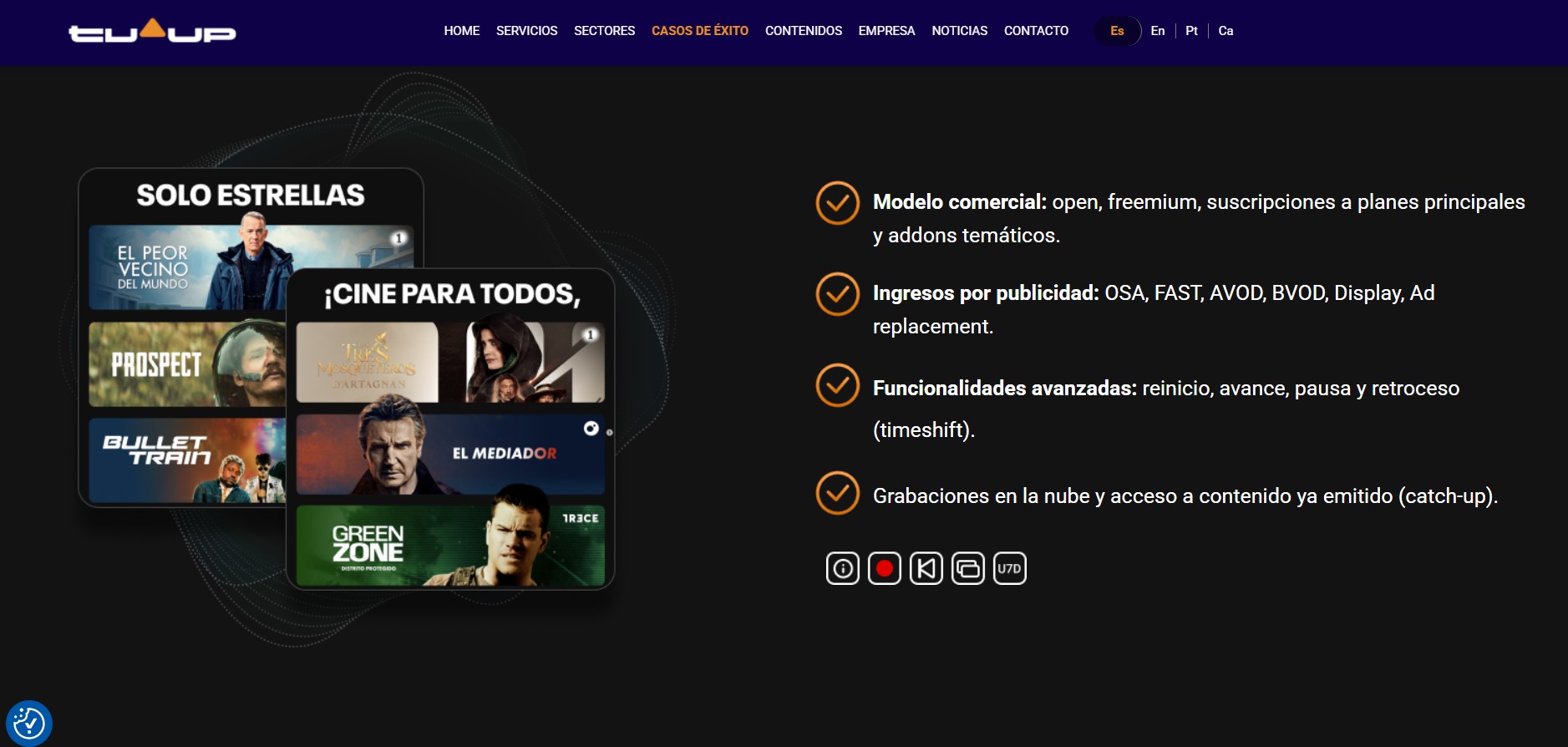 Creación de Sitio web TV en streaming