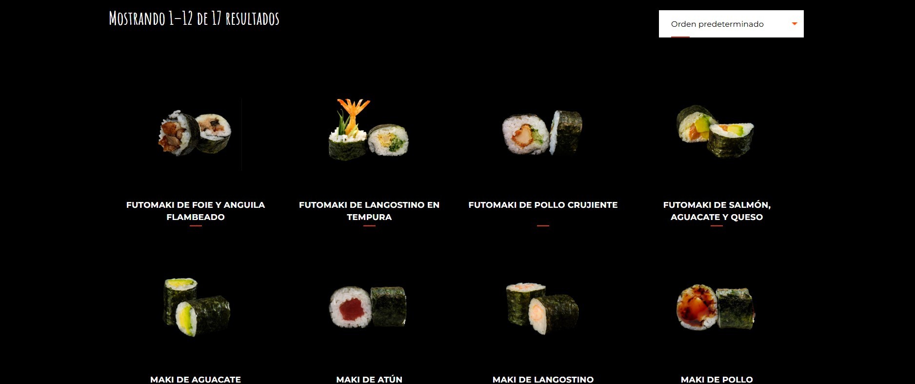 Diseño Web Restaurantes de Sushi