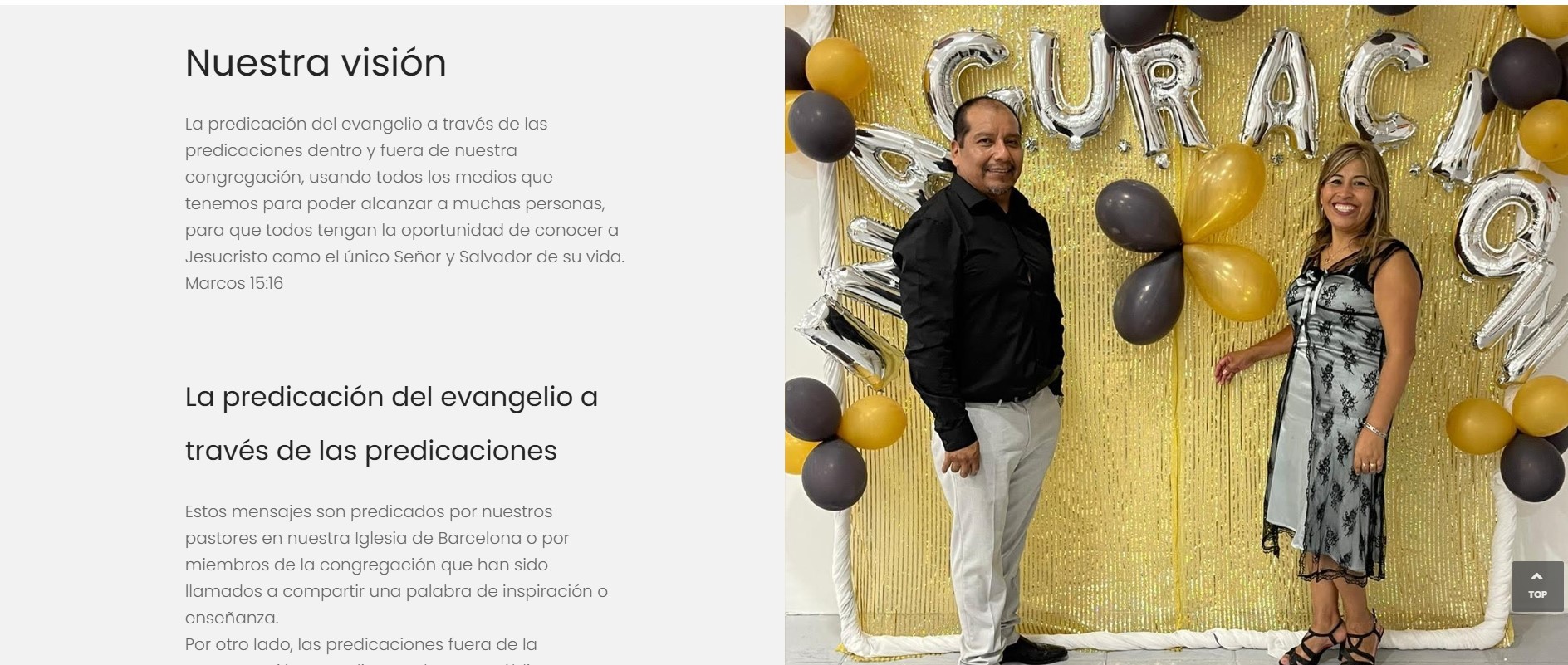 Creación de Página Web para Iglesia Evangélica