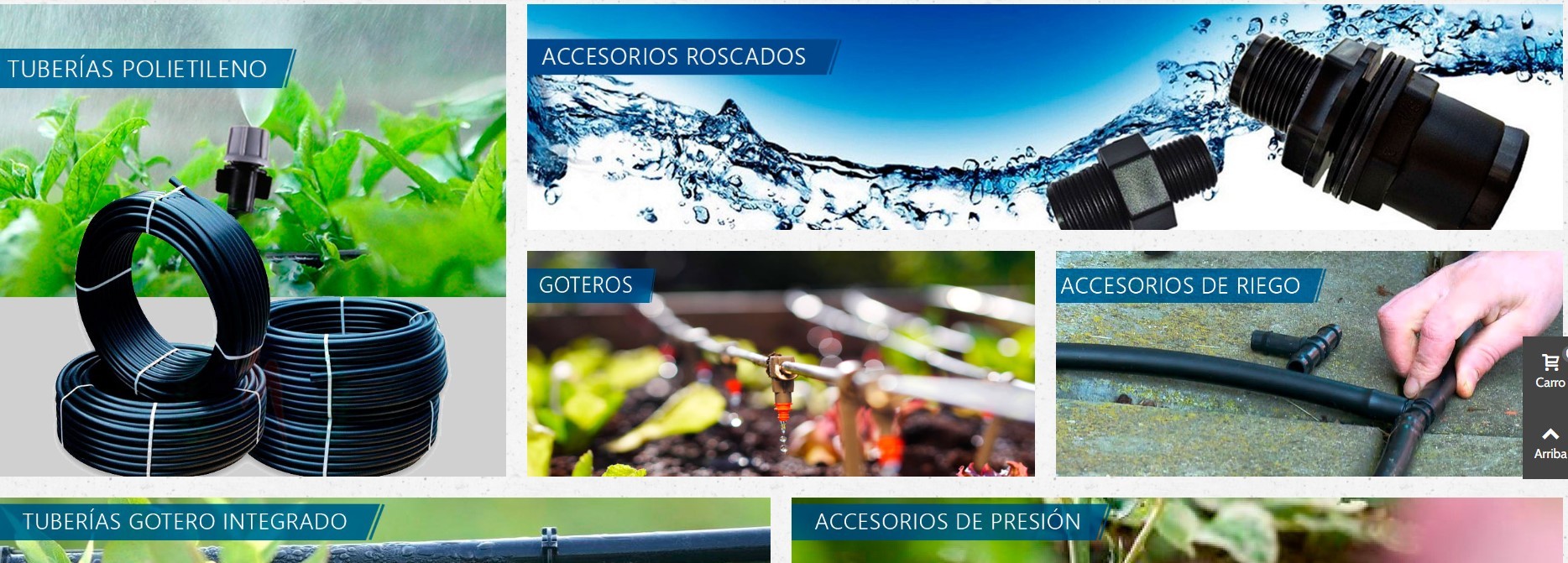 Diseño Tienda Online Riego