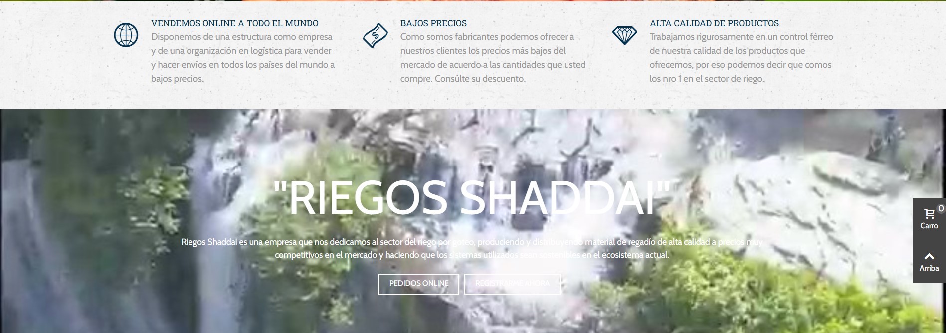 Diseño Tienda Online Riego