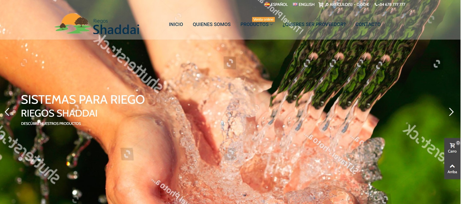 Diseño Tienda Online Riego