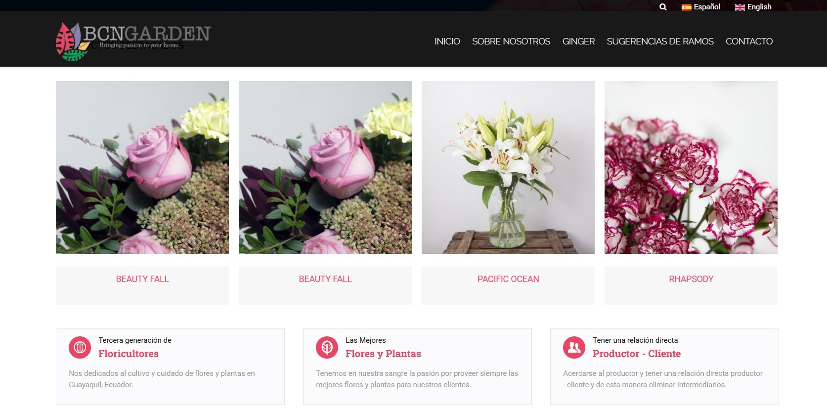 Diseño tienda online floristería